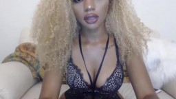 Ebony tiny curly doll Bebe Jay rubbing tight vagina