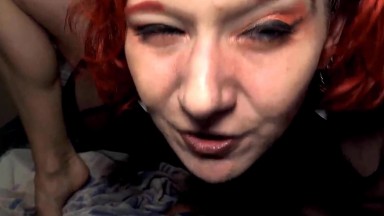Canadian redhead Ava Mir receives a huge fountain ecstasy