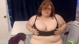 Curvaceous flexible BBW peach with huge boobs squirts